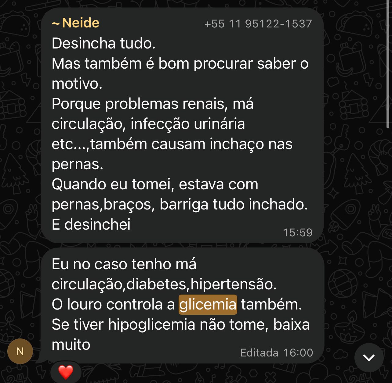 Depoimento de aluno