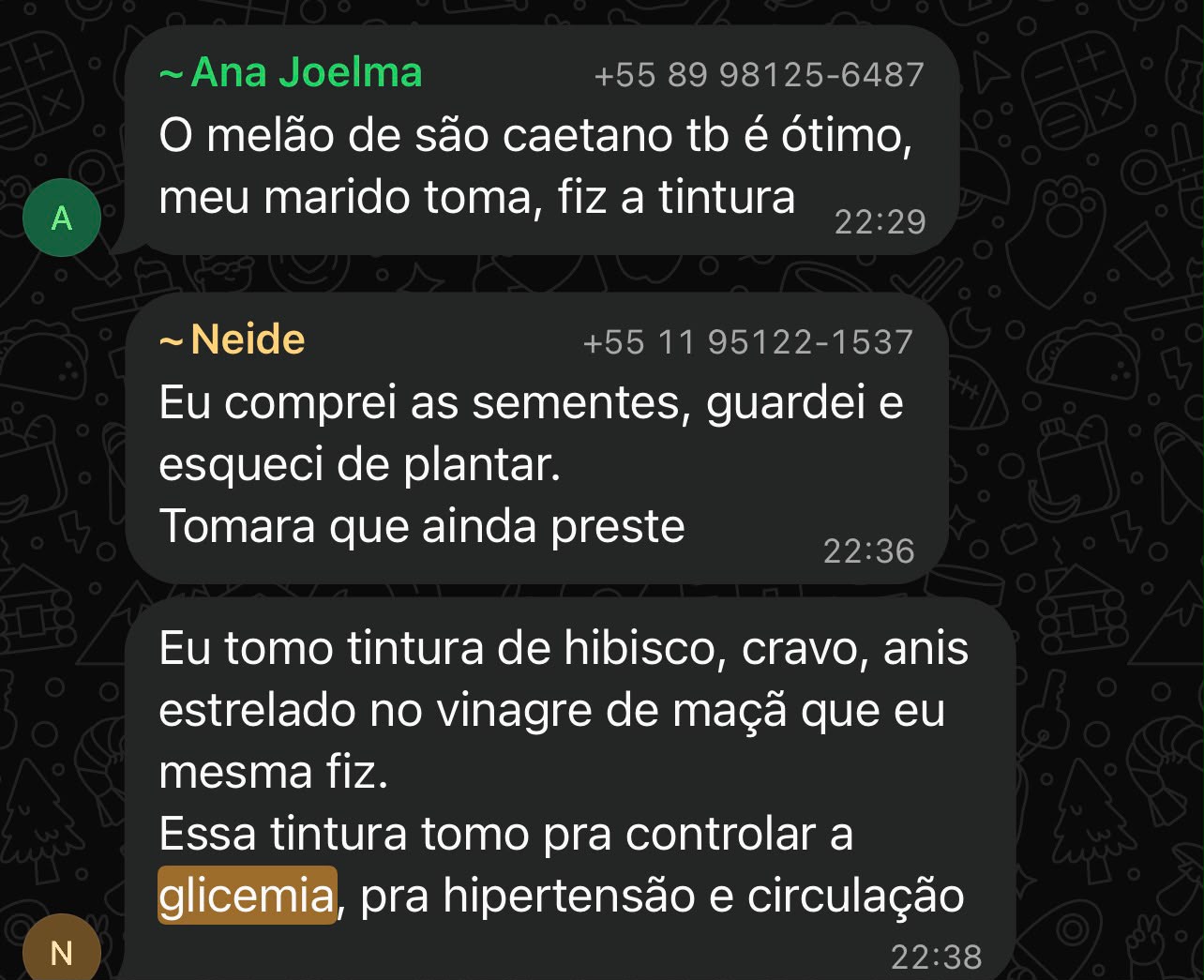 Depoimento de aluno